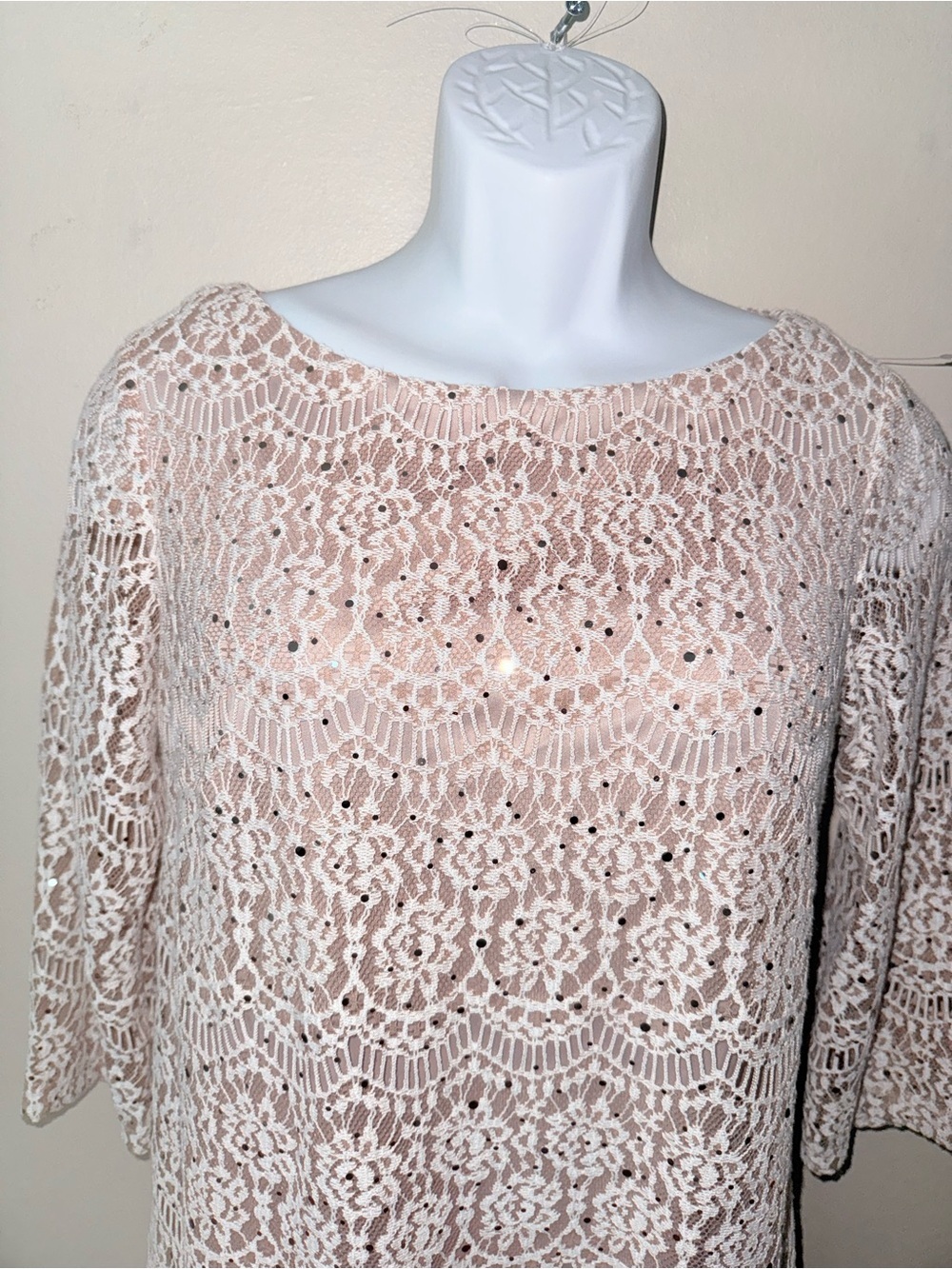Jessica Howard Cream Lace Midi Dress - Picture 3 of 5